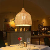 Southeast Asia BRattan  Pendant Lamp Hand-woven Weaving Chinese Lantern Bamboo Chandelier Garden Restaurant E27 Art Hanging Ligh